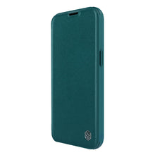 Заредете изображение във визуализатора на галерията – Nillkin Qin Pro Leather Case-plain leather iPhone 14 6.1 2022 Exuberant Green
