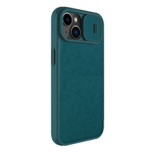 Заредете изображение във визуализатора на галерията – Nillkin Qin Pro Leather Case-plain leather iPhone 14 6.1 2022 Exuberant Green
