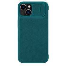 Заредете изображение във визуализатора на галерията – Nillkin Qin Pro Leather Case-plain leather iPhone 14 6.1 2022 Exuberant Green
