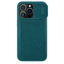 Заредете изображение във визуализатора на галерията – Nillkin Qin Pro Leather Case-plain leather iPhone 14 Pro 6.1 2022 Exuberant Green
