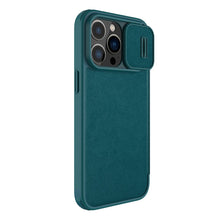 Заредете изображение във визуализатора на галерията – Nillkin Qin Pro Leather Case-plain leather iPhone 14 Pro 6.1 2022 Exuberant Green
