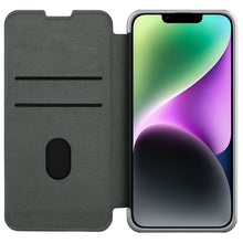 Заредете изображение във визуализатора на галерията – Nillkin Qin Cloth Pro Case Case For iPhone 14 Camera Protector Holster Cover Flip Case Gray
