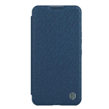 Заредете изображение във визуализатора на галерията – Nillkin Qin Cloth Pro Case Case For iPhone 14 Pro Camera Protector Holster Cover Flip Case Blue
