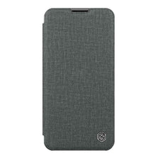 Заредете изображение във визуализатора на галерията – Nillkin Qin Cloth Pro Case Case For iPhone 14 Pro Camera Protector Holster Cover Flip Case Gray
