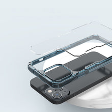 Заредете изображение във визуализатора на галерията – Nillkin Nature Pro case iPhone 14 armored case cover blue
