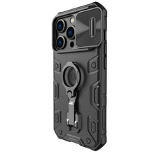 Заредете изображение във визуализатора на галерията – Nillkin CamShield Armor Pro Case for iPhone 14 Pro Armored cover stand ring black
