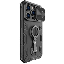 Заредете изображение във визуализатора на галерията – Nillkin CamShield Armor Pro Case for iPhone 14 Pro Armored cover stand ring black
