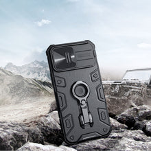 Заредете изображение във визуализатора на галерията – Nillkin CamShield Armor Pro Case for iPhone 14 Pro Armored cover stand ring black
