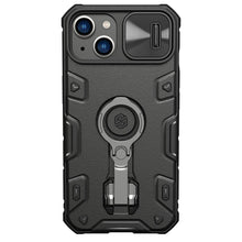 Заредете изображение във визуализатора на галерията – Nillkin CamShield Armor Pro Magnetic Case for iPhone 14 MagSafe armored cover stand ring black
