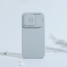 Заредете изображение във визуализатора на галерията – Nillkin CamShield Magnetic Silicone Case for iPhone 14 Pro magnetic MagSafe cover with camera cover blue
