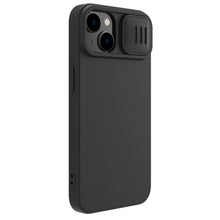 Заредете изображение във визуализатора на галерията – Nillkin CamShield Magnetic Silicone Case iPhone 14 Plus magnetic MagSafe cover with camera cover black
