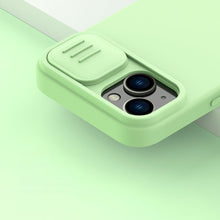 Заредете изображение във визуализатора на галерията – Nillkin CamShield Magnetic Silicone Case iPhone 14 Plus magnetic MagSafe cover with camera cover black
