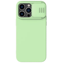 Заредете изображение във визуализатора на галерията – Nillkin CamShield Magnetic Silicone Case iPhone 14 Pro Max Magnetic MagSafe Cover with Camera Protector Green
