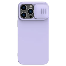 Заредете изображение във визуализатора на галерията – Nillkin CamShield Magnetic Silicone Case iPhone 14 Pro Max Magnetic MagSafe Cover with Camera Protector Purple
