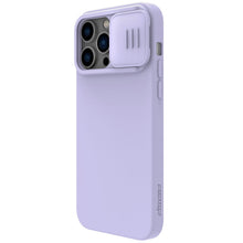Заредете изображение във визуализатора на галерията – Nillkin CamShield Magnetic Silicone Case iPhone 14 Pro Max Magnetic MagSafe Cover with Camera Protector Purple
