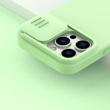 Заредете изображение във визуализатора на галерията – Nillkin CamShield Magnetic Silicone Case iPhone 14 Pro Max Magnetic MagSafe Cover with Camera Protector Purple
