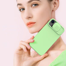 Заредете изображение във визуализатора на галерията – Nillkin CamShield Silky silicone case iPhone 14 6.1 2022 Mint Green
