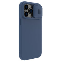 Заредете изображение във визуализатора на галерията – Nillkin CamShield Silky silicone case iPhone 14 Pro 6.1 2022 Midnight Blue

