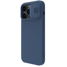 Заредете изображение във визуализатора на галерията – Nillkin CamShield Silky silicone case iPhone 14 Pro 6.1 2022 Midnight Blue
