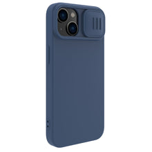 Заредете изображение във визуализатора на галерията – Nillkin CamShield Silky silicone case iPhone 14 Plus 6.7 2022 Midnight Blue
