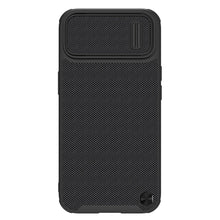 Заредете изображение във визуализатора на галерията – Nillkin Textured S Magnetic Case iPhone 14 MagSafe case with camera cover black
