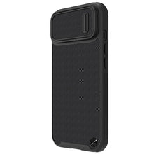 Заредете изображение във визуализатора на галерията – Nillkin Textured S Magnetic Case iPhone 14 MagSafe case with camera cover black
