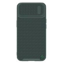 Заредете изображение във визуализатора на галерията – Nillkin Textured S Magnetic Case iPhone 14 MagSafe case with camera cover green
