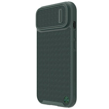 Заредете изображение във визуализатора на галерията – Nillkin Textured S Magnetic Case iPhone 14 MagSafe case with camera cover green
