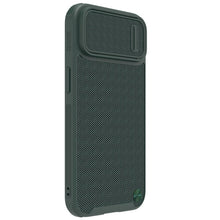 Заредете изображение във визуализатора на галерията – Nillkin Textured S Magnetic Case iPhone 14 MagSafe case with camera cover green
