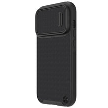 Заредете изображение във визуализатора на галерията – Nillkin Textured S Magnetic Case iPhone 14 Pro MagSafe case with camera cover black
