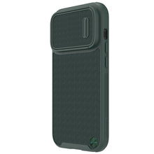 Заредете изображение във визуализатора на галерията – Nillkin Textured S Magnetic Case iPhone 14 Pro MagSafe case with camera cover green
