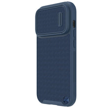 Заредете изображение във визуализатора на галерията – Nillkin Textured S Magnetic Case iPhone 14 Pro Max MagSafe case with camera cover blue
