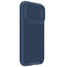 Заредете изображение във визуализатора на галерията – Nillkin Textured S Magnetic Case iPhone 14 Pro Max MagSafe case with camera cover blue
