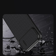 Заредете изображение във визуализатора на галерията – Nillkin Textured S Magnetic Case iPhone 14 Pro Max MagSafe case with camera cover blue
