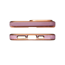 Заредете изображение във визуализатора на галерията – Lighting Color Case for Samsung Galaxy A73 5G Gold Frame Gel Cover Purple - TopMag
