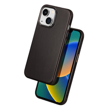 Заредете изображение във визуализатора на галерията – Dux Ducis Naples case for iPhone 14 leather cover (MagSafe compatible) dark brown - TopMag
