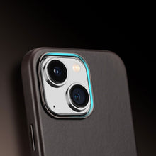 Заредете изображение във визуализатора на галерията – Dux Ducis Naples case for iPhone 14 leather cover (MagSafe compatible) dark brown - TopMag
