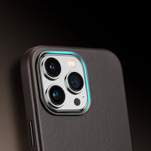 Заредете изображение във визуализатора на галерията – Dux Ducis Naples case for iPhone 14 Pro leather cover (MagSafe compatible) dark brown - TopMag
