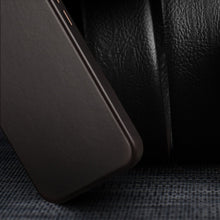Заредете изображение във визуализатора на галерията – Dux Ducis Naples Case for iPhone 14 Pro Max Leather Cover (MagSafe Compatible) Dark Brown - TopMag
