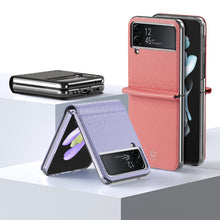 Заредете изображение във визуализатора на галерията – Dux Ducis Bril case for Samsung Galaxy Z Flip4 flip wallet back cover brown - TopMag
