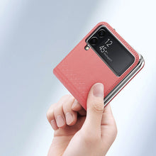 Заредете изображение във визуализатора на галерията – Dux Ducis Bril case for Samsung Galaxy Z Flip4 flip wallet back cover brown - TopMag
