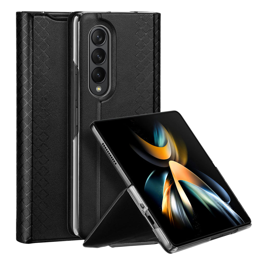 Dux Ducis Bril case for Samsung Galaxy Z Fold4 with a flip wallet stand black - TopMag