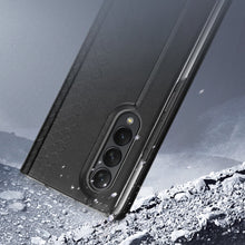 Заредете изображение във визуализатора на галерията – Dux Ducis Bril case for Samsung Galaxy Z Fold4 with a flip wallet stand black - TopMag
