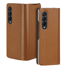 Заредете изображение във визуализатора на галерията – Dux Ducis Bril case for Samsung Galaxy Z Fold4 with a flip wallet stand brown - TopMag
