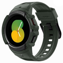 Заредете изображение във визуализатора на галерията – Spigen RUGGED ARMOR "PRO" GALAXY Watch 4/5 (44 MM) MILITARY GREEN - TopMag
