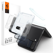 Заредете изображение във визуализатора на галерията – TEMPERED GLASS Spigen GLASS FC &quot;EZ FIT&quot; + HINGE FILM 2-PACK GALAXY WITH FLIP 4 BLACK - TopMag
