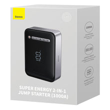 Заредете изображение във визуализатора на галерията – Baseus 2in1 power bank Jump Starter 8000mAh (1000A/500A) / tire compressor 5-150 PSI black (CGNL020001) - TopMag
