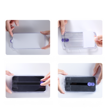 Заредете изображение във визуализатора на галерията – Joyroom Knight glass for iPhone 14 with mounting kit transparent (JR-H09) - TopMag
