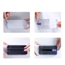Заредете изображение във визуализатора на галерията – Joyroom Knight glass for iPhone 14 Pro with mounting kit transparent (JR-H10) - TopMag
