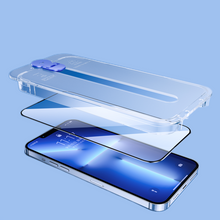 Заредете изображение във визуализатора на галерията – Joyroom Knight glass for iPhone 14 Pro with mounting kit transparent (JR-H10) - TopMag
